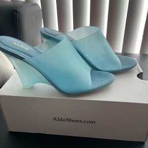 Aldo Clear Blue Sandals